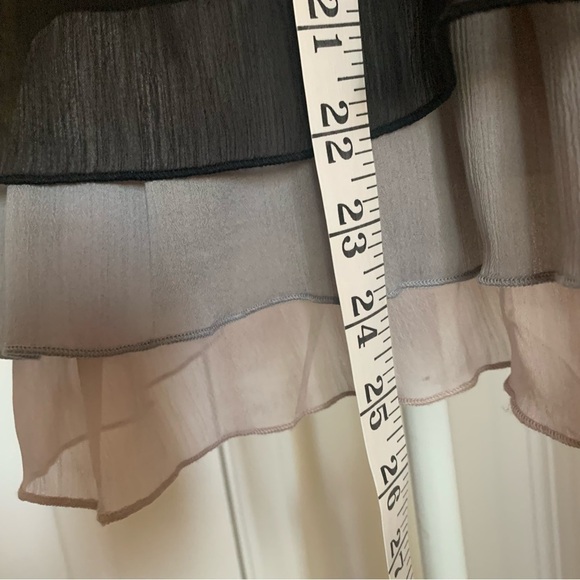 Chiffon Tiered Adjustable Spaghetti Strap Blouse, Flower Detail, Women’s size S - Picture 8 of 9